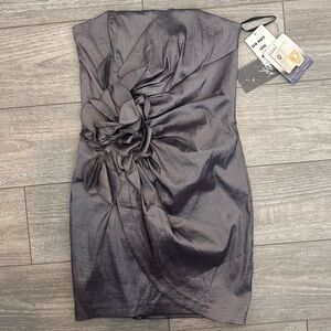 Jessica McClintock Women's strapless flower cocktail 80’s inspired dress size 8